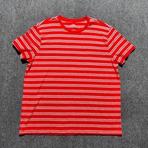 St John's Bay  Large Red White striped T-shirt